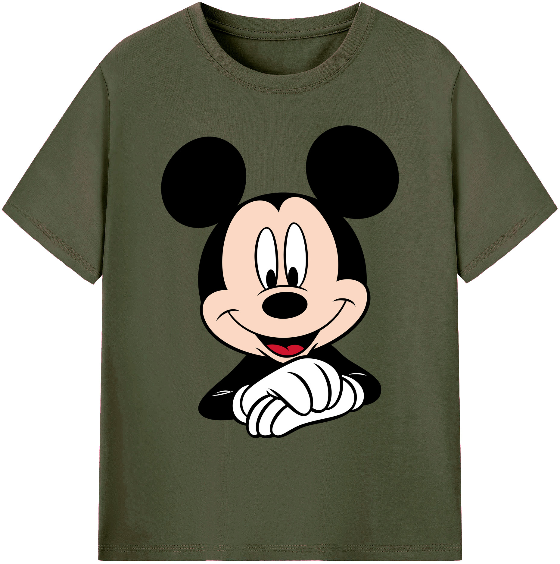 ミッキーマウス Mickey Mouse 綿100％ メンズ半袖Tシャツ｜肌触りやわらか＆通気性